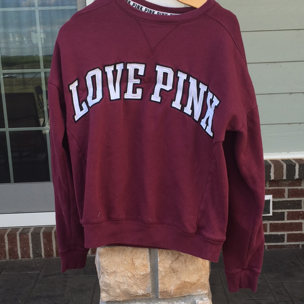Maroon PINK pullover sweatshirt